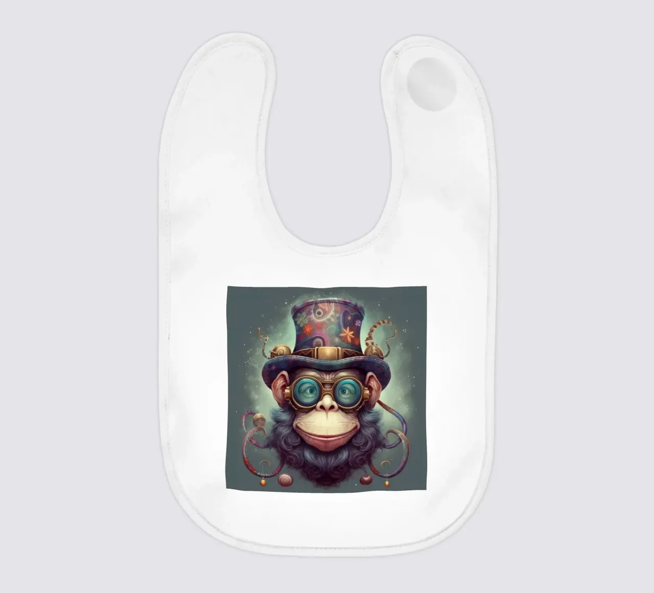 Chimpancé mágico retro babero de Funny Animals