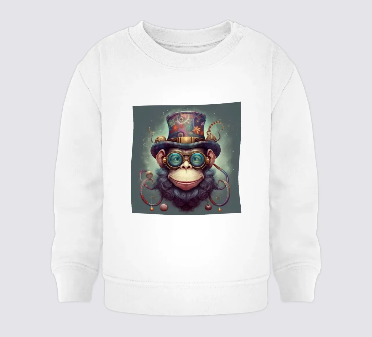 Retro Magische Chimp baby sweatshirt van Funny Animals