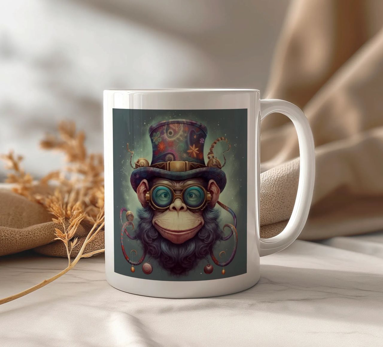 Scimpanzé Magico Retrò tazza in ceramica da Funny Animals
