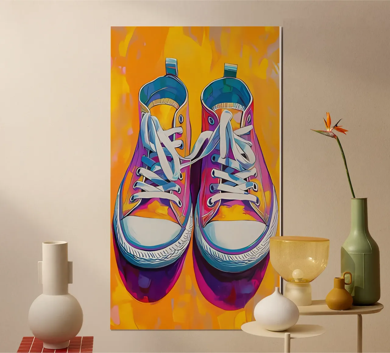 Minimalistische Kunst 124 Poster mit Kunststoffrahmen von Erika C White