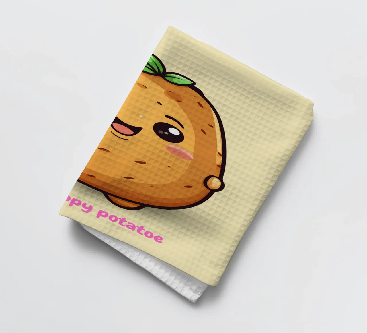 Happy Potatoe torchon de AESTHETIC VIBES by Isabel