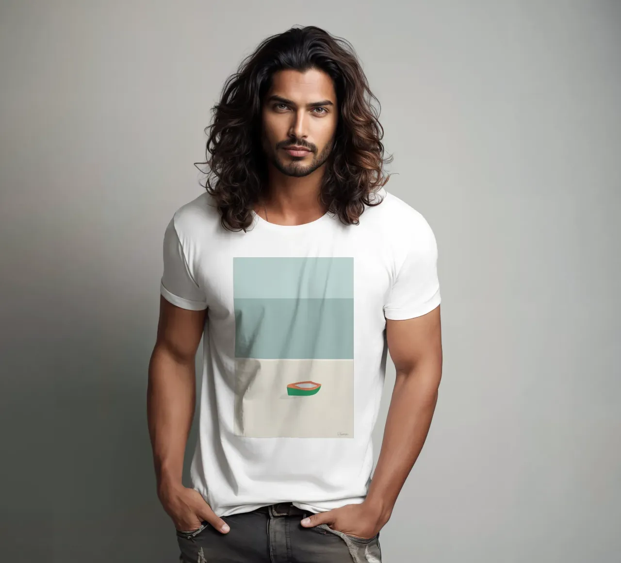 Lille Båd t-shirt da Swen Swensøn