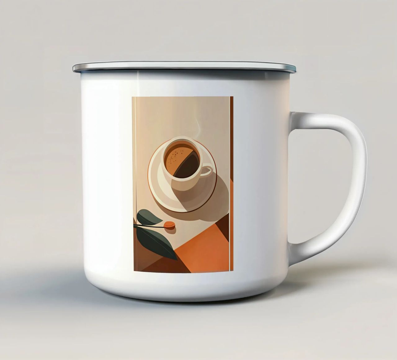 Arte minimalista 127 tazza in smalto da Erika C White