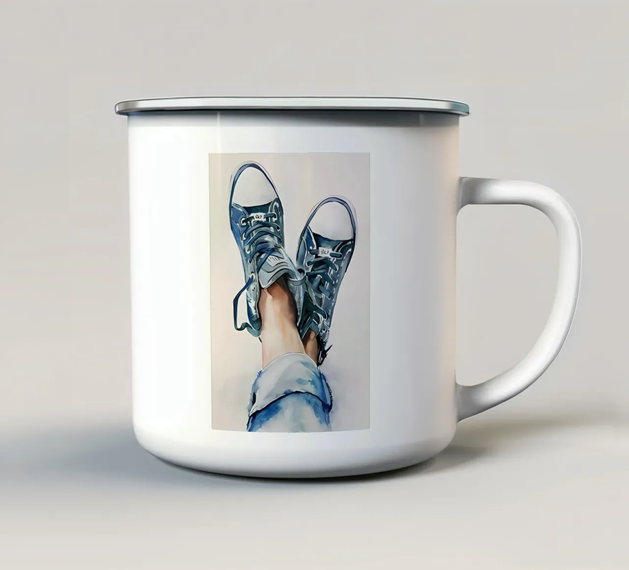 Arte minimalista 131 tazza in smalto da Erika C White