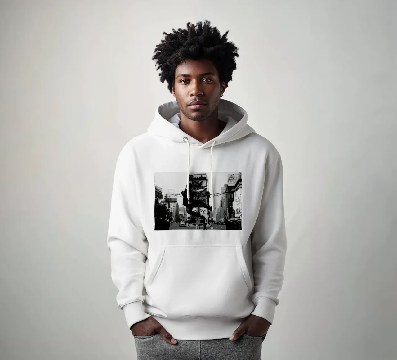 Tommy Steele at Times Square felpa con cappuccio da Gallery Print and Art Limited