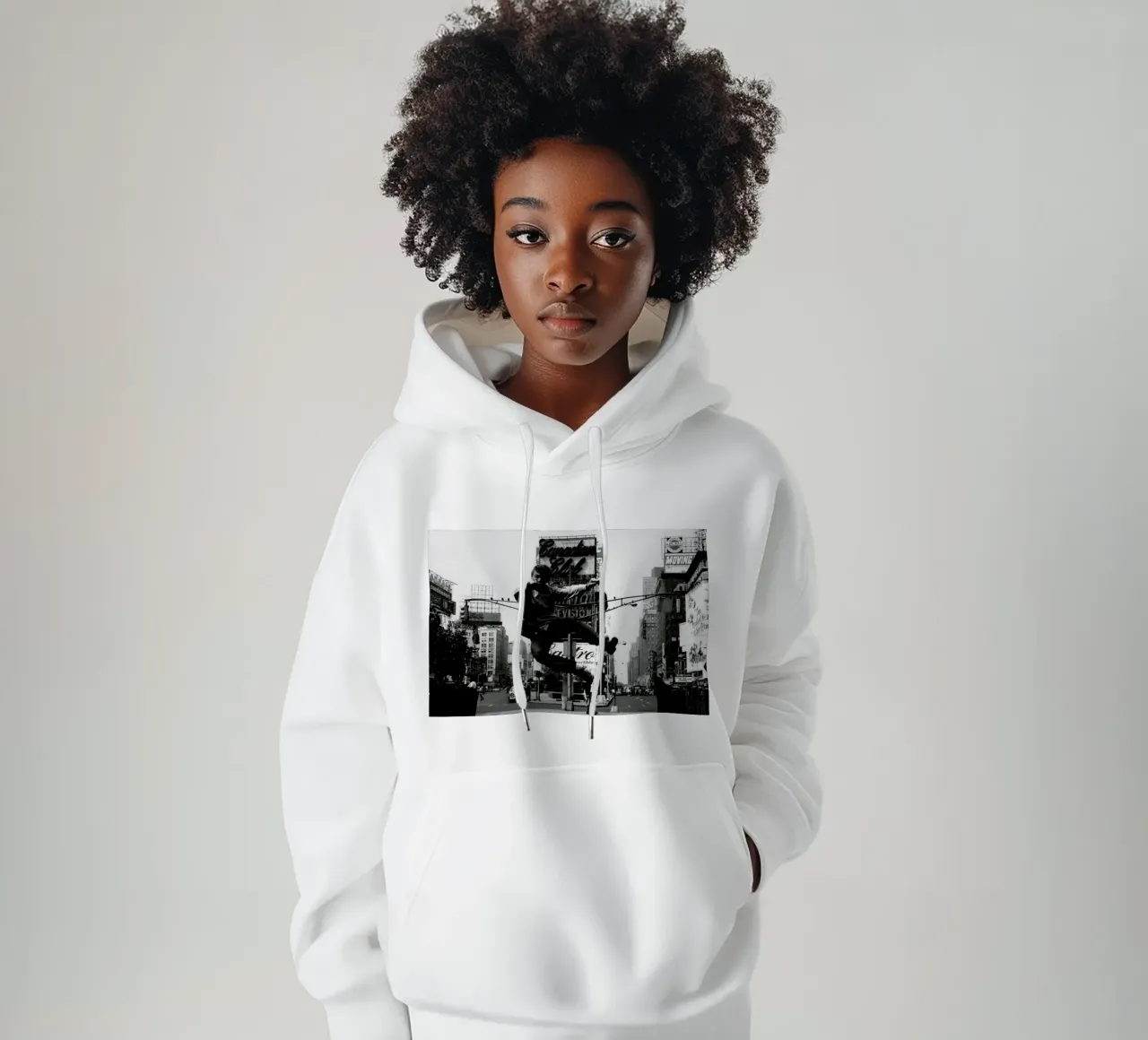 Tommy Steele at Times Square felpa con cappuccio da Gallery Print and Art Limited