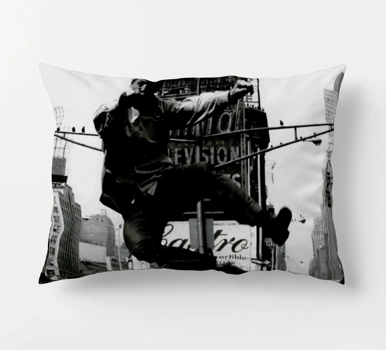 Tommy Steele at Times Square cuscino da Gallery Print and Art Limited