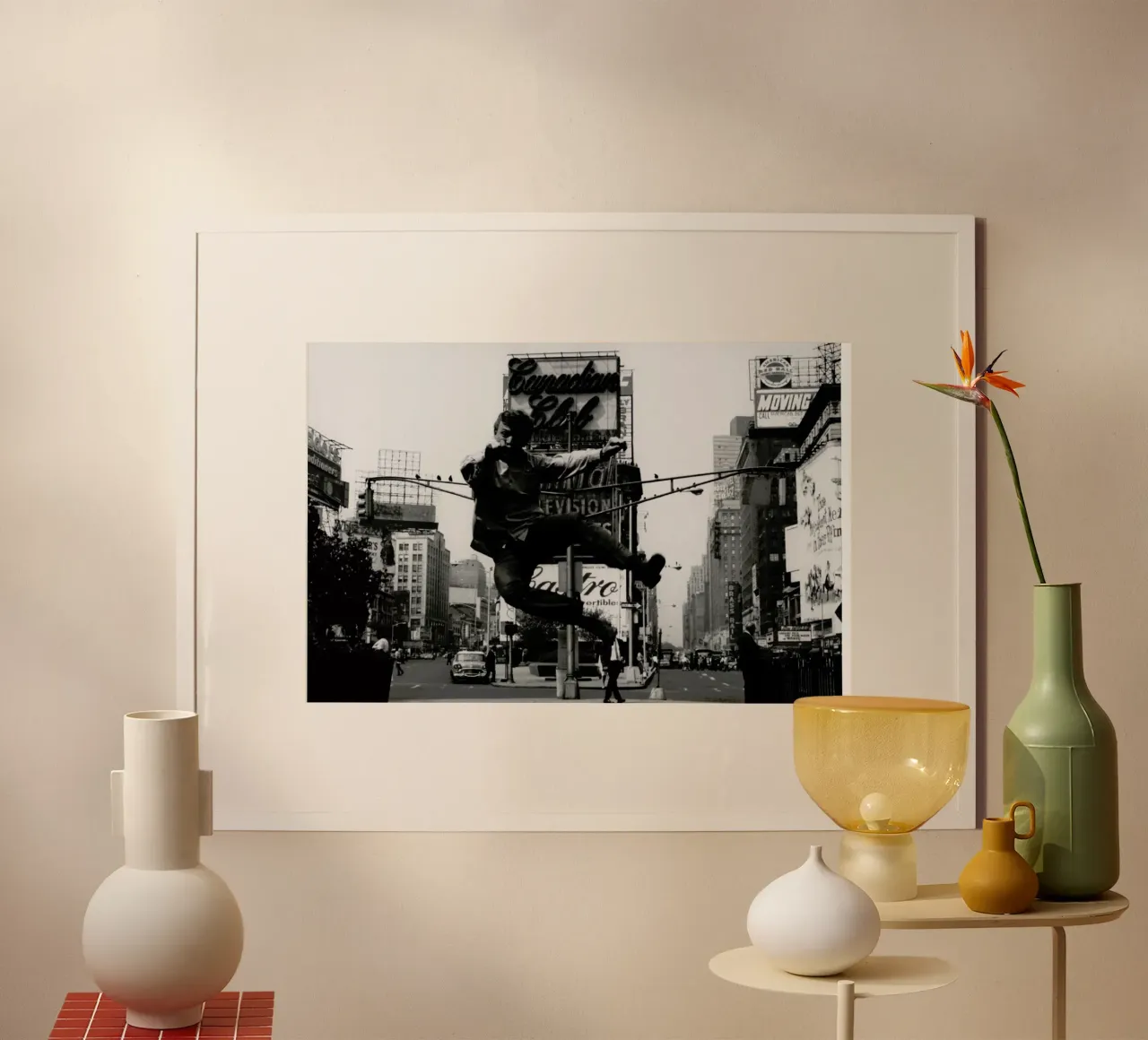 Tommy Steele at Times Square carta hahnemühle da Gallery Print and Art Limited