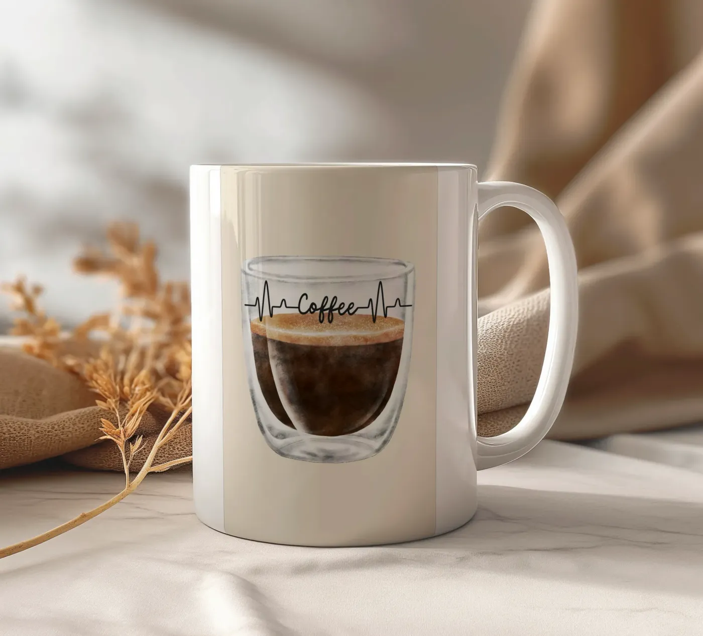 Coffee-Time ceramic mug by isabels_wunderwelt_digital_art