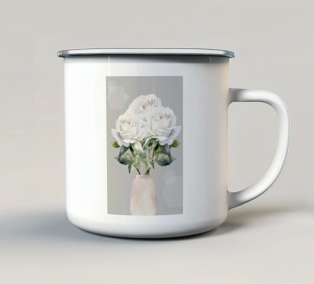 White-Rose tazza in smalto da AESTHETIC VIBES by Isabel
