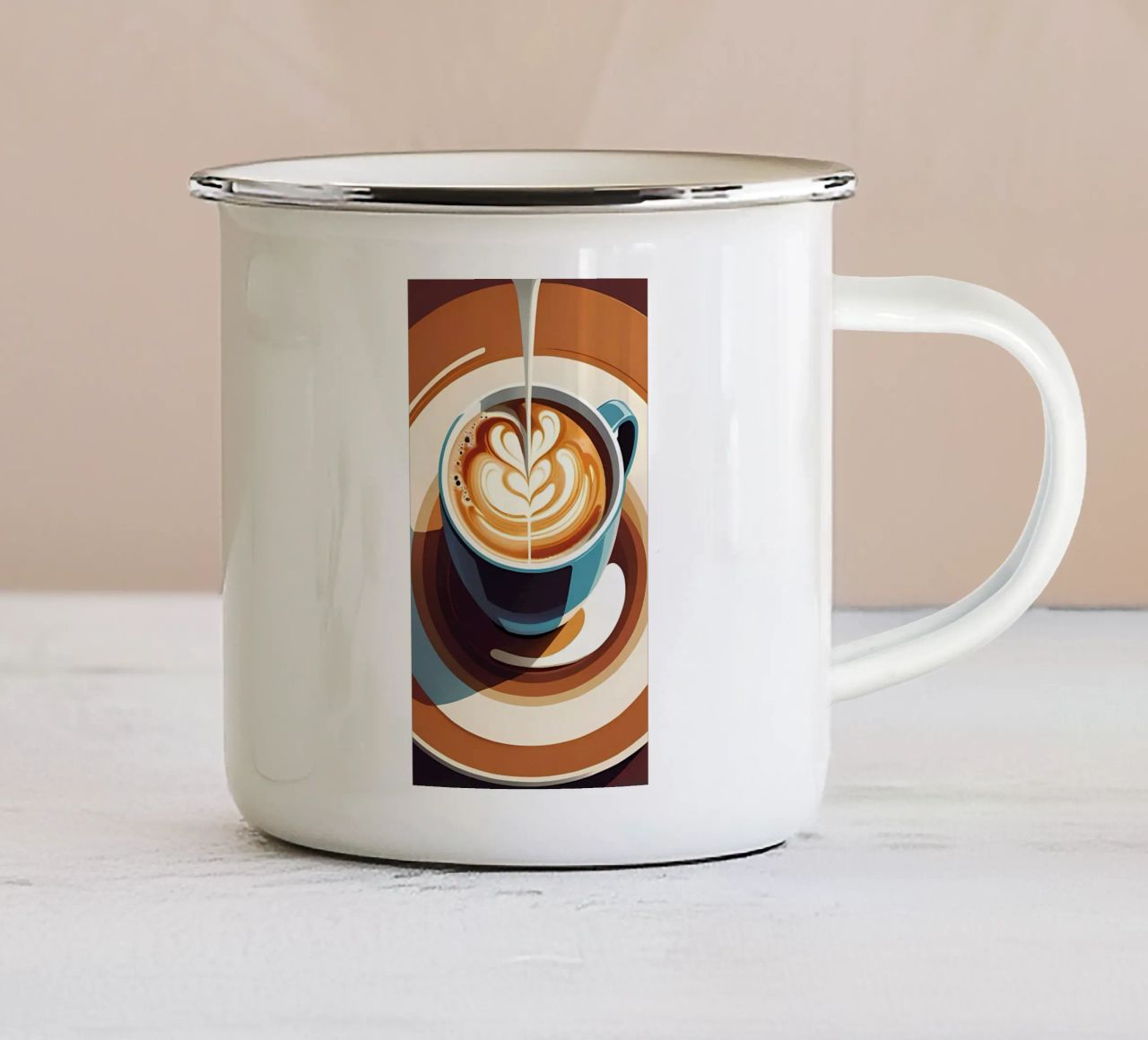 Arte minimalista 137 tazza in smalto da Erika C White