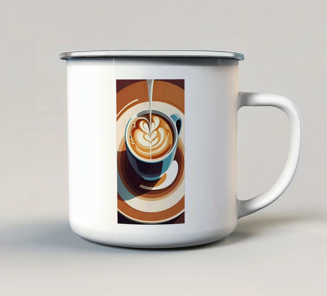 Arte minimalista 137 tazza in smalto da Erika C White