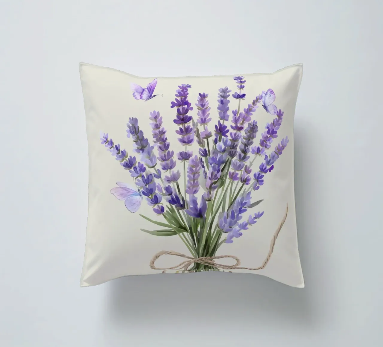 Lavender-Butterflies-Violett cuscino da AESTHETIC VIBES by Isabel