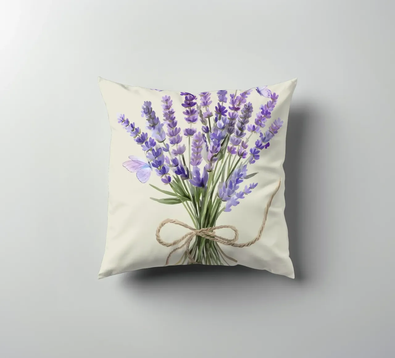 Lavender-Butterflies-Violett cuscino da AESTHETIC VIBES by Isabel