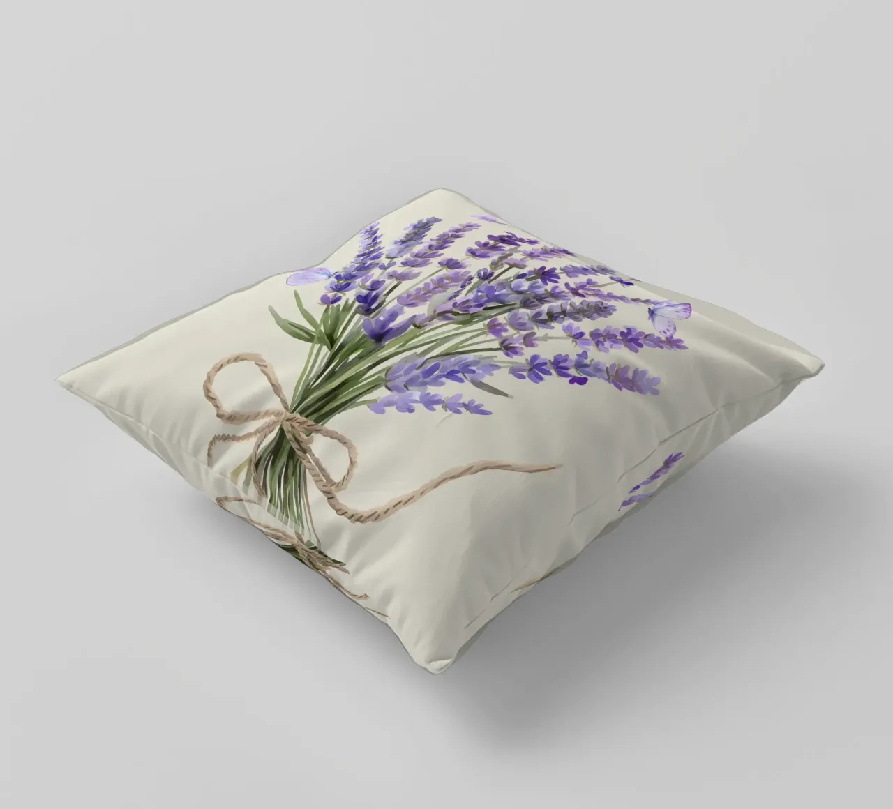 Lavender-Butterflies-Violett cuscino da AESTHETIC VIBES by Isabel