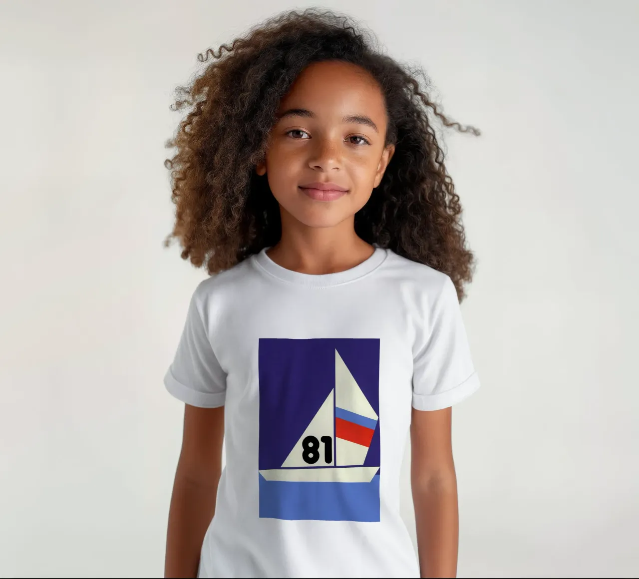 Sailing Regatta 81 kids t-shirt by Rosi Feist