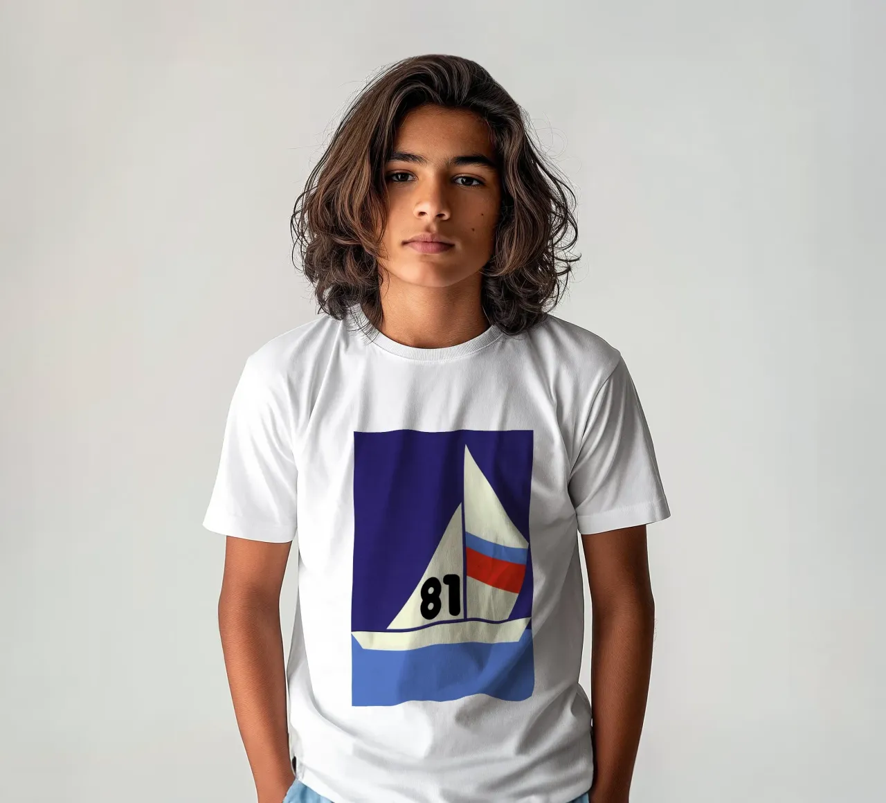 Sailing Regatta 81 kids t-shirt by Rosi Feist