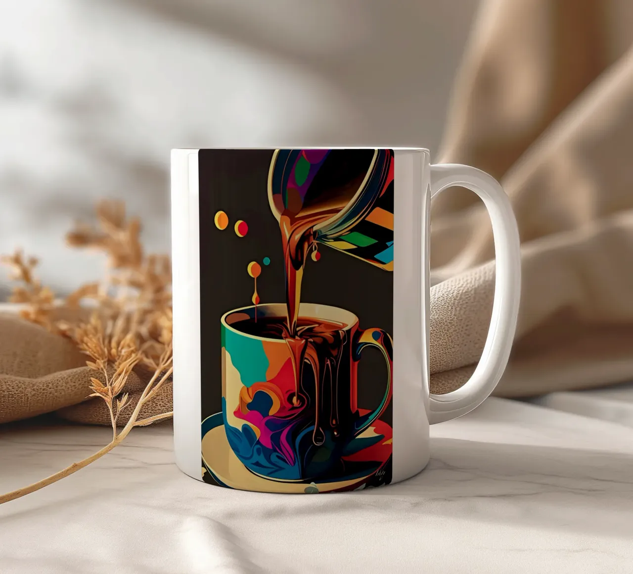 Arte minimalista 141 tazza in ceramica da Erika C White