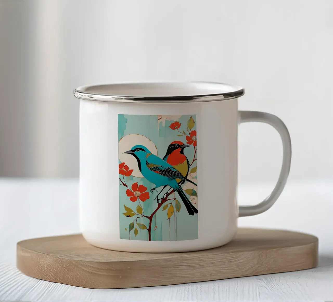Arte minimalista 143 tazza in smalto da Erika C White