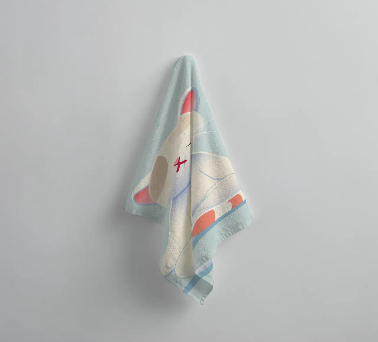 Cat - Meditative calm and mindfulness in soft colours towel by namosh