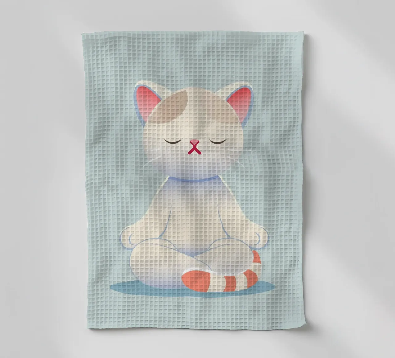 Gatto - Calma meditativa e consapevolezza in colori tenui canovaccio da cucina da namosh