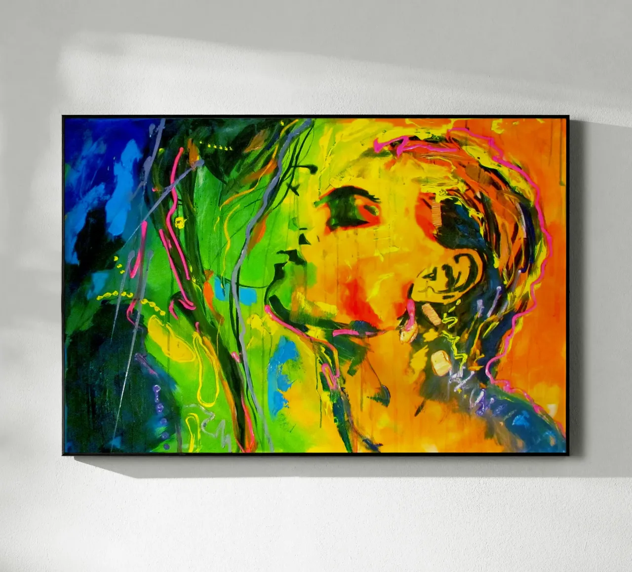 First Kiss - erster Kuss acrylic glass by Happy 😃 Art 🎨 by Christine Schnoell