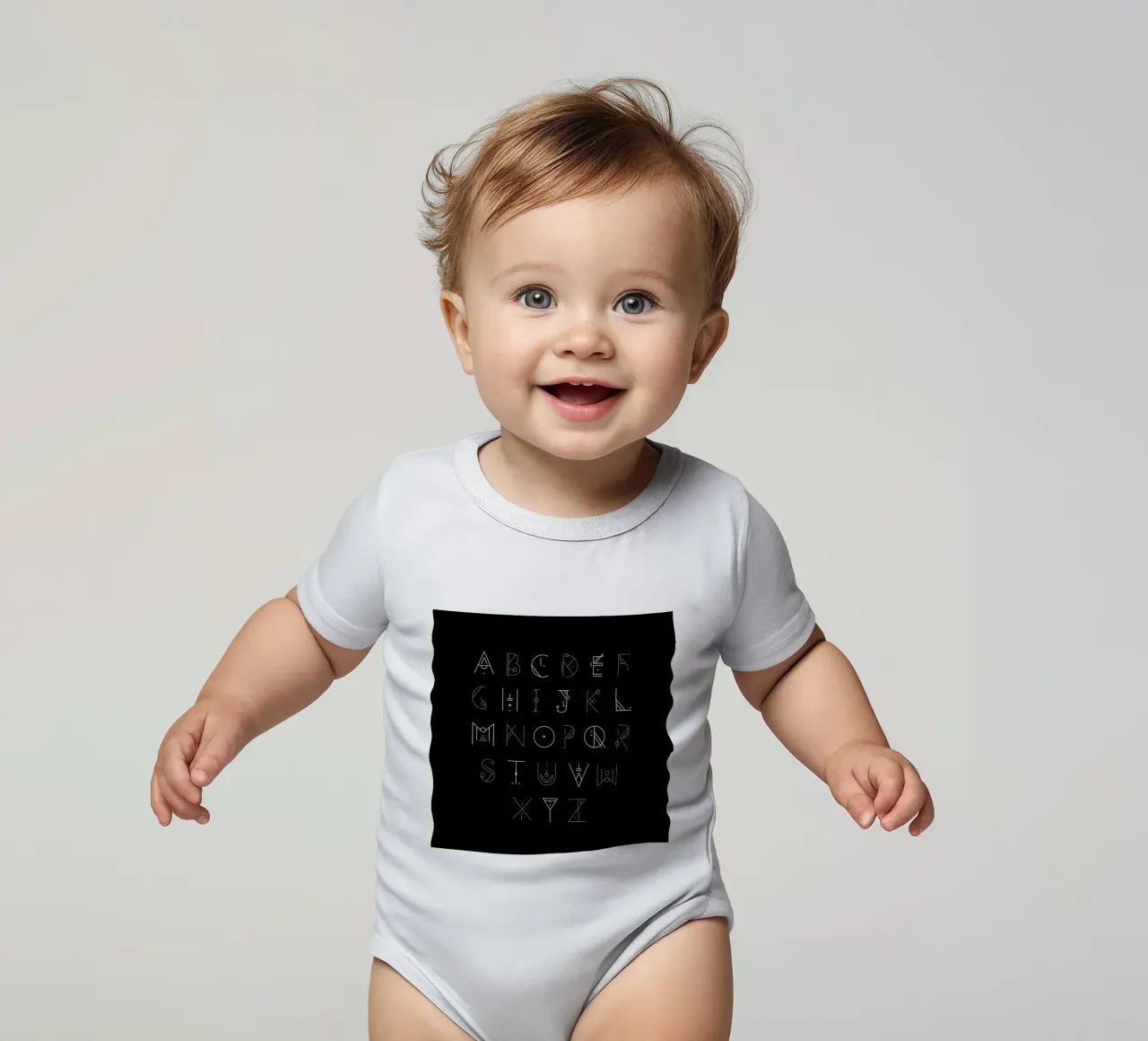 Zenith Font body neonato maniche corte da Petros Afshar