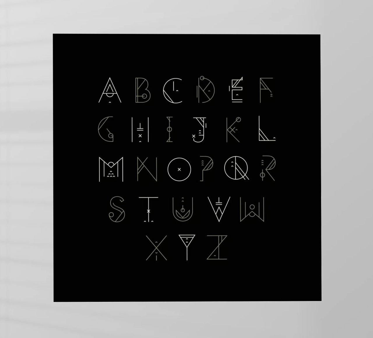 Zenith Font pellicola backlit da Petros Afshar
