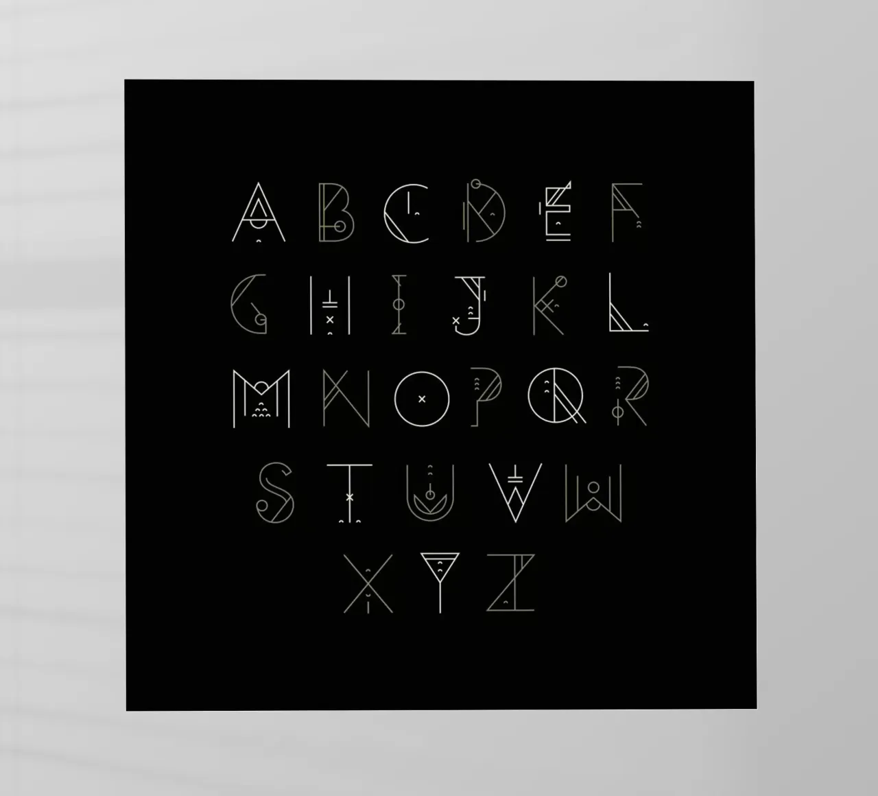Zenith Font lámina retroiluminada de Petros Afshar
