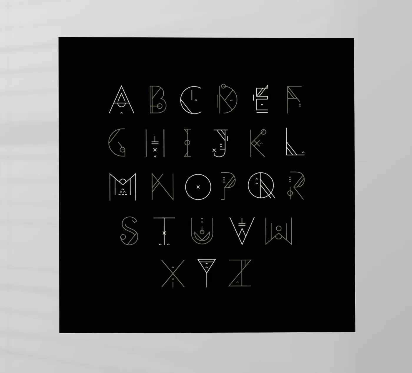Zenith Font pellicola backlit da Petros Afshar