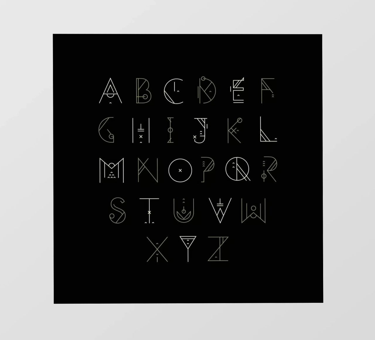 Zenith Font pellicola backlit da Petros Afshar