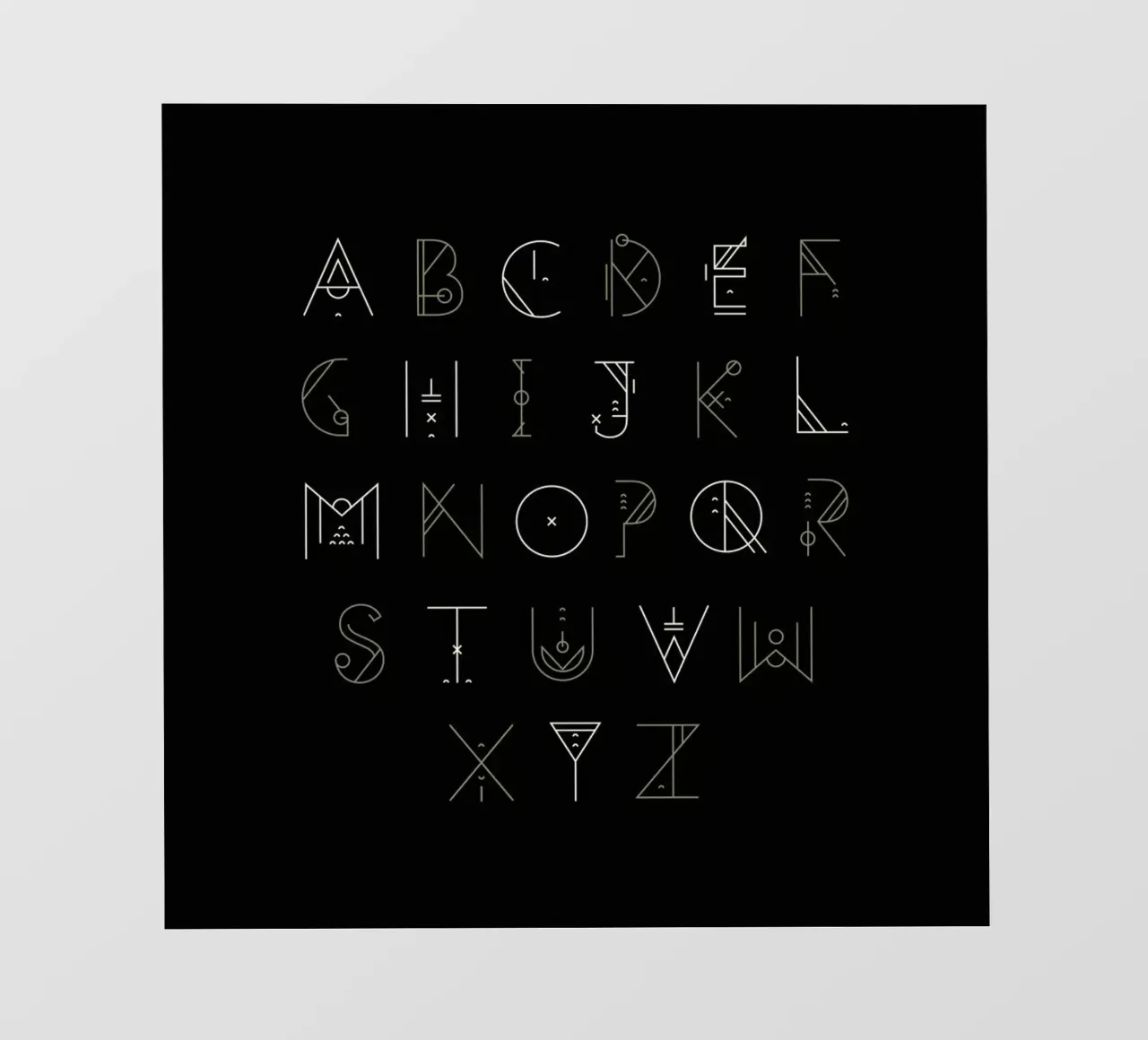 Zenith Font lámina retroiluminada de Petros Afshar