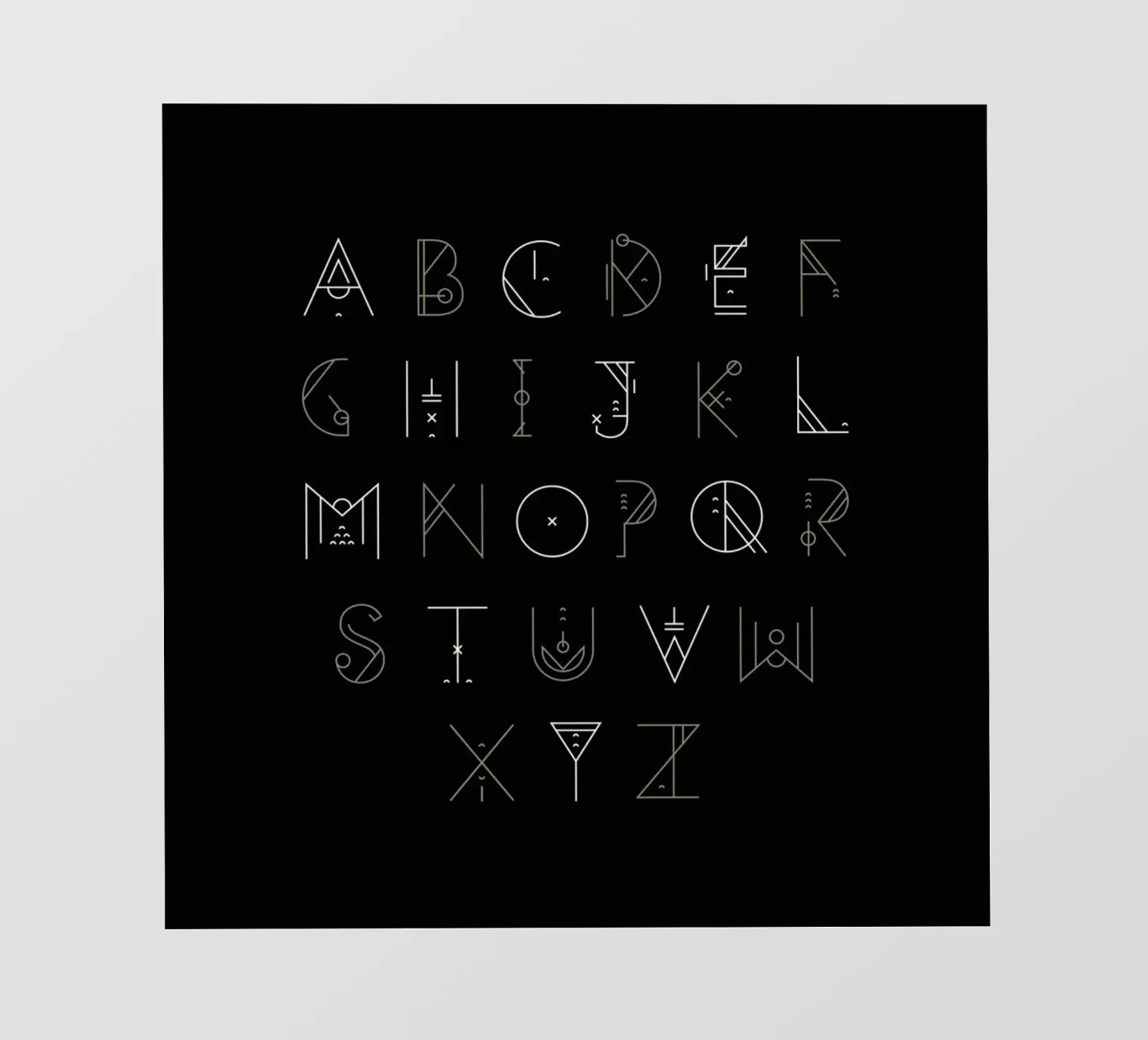 Zenith Font pellicola backlit da Petros Afshar