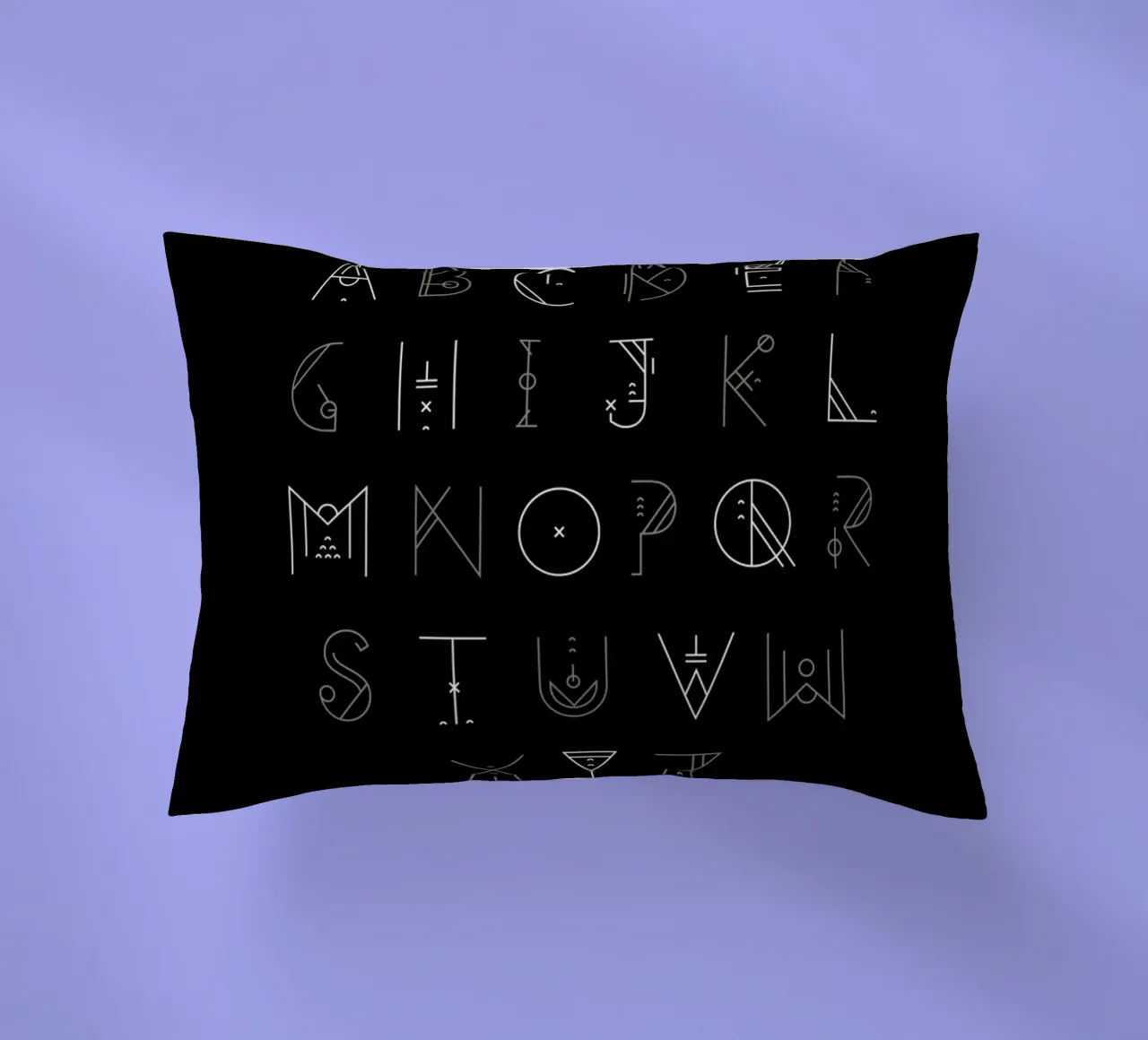 Zenith Font decorative cushion by Petros Afshar