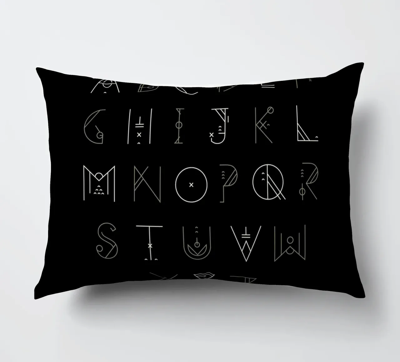 Zenith Font decorative cushion by Petros Afshar
