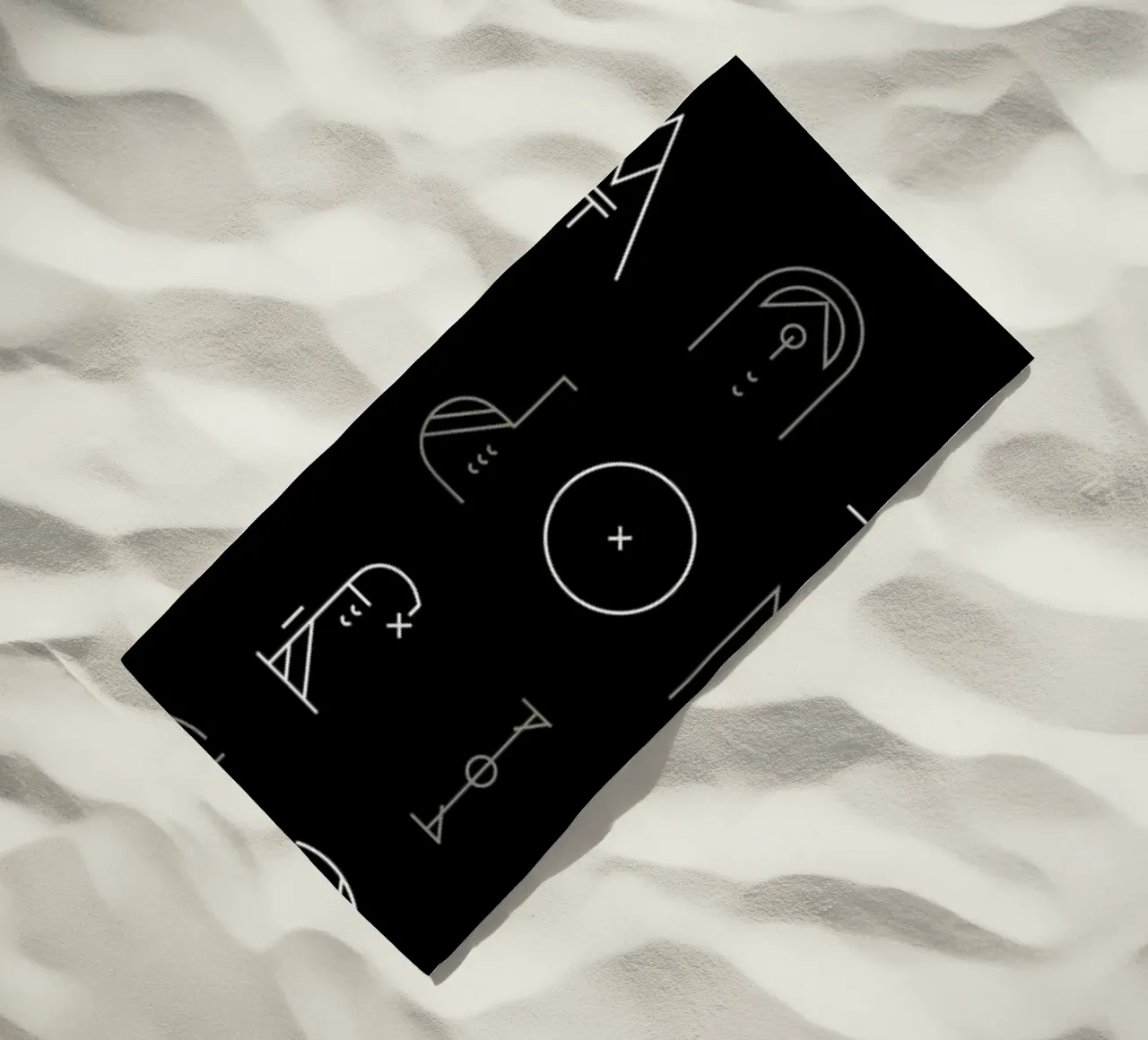 Zenith Font beach towel by Petros Afshar