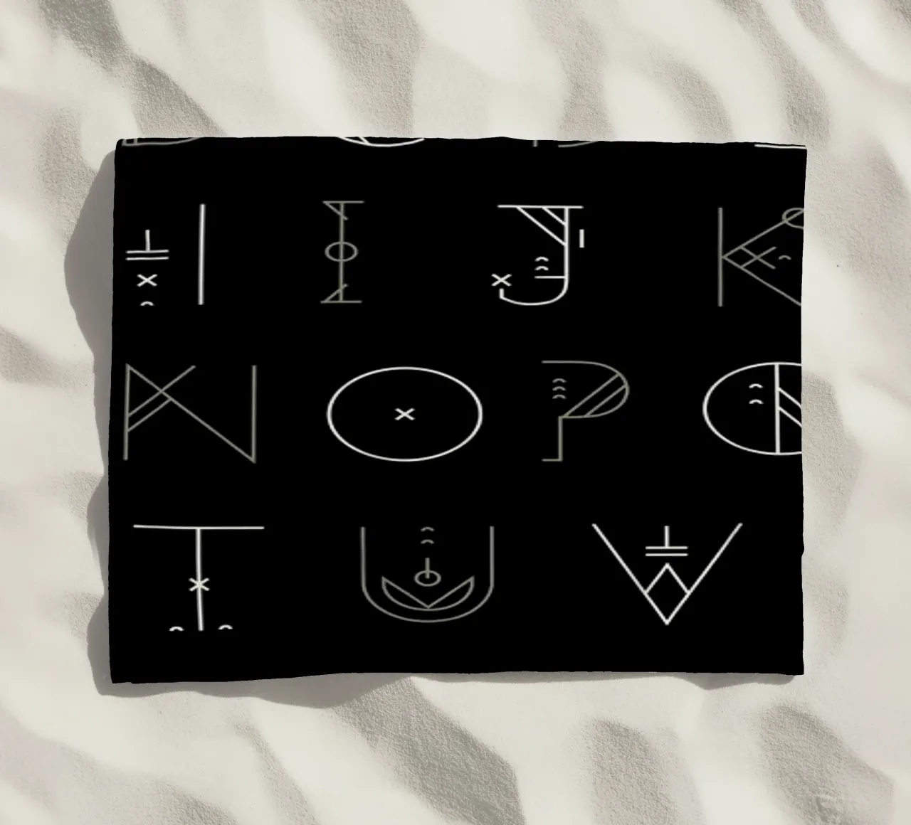 Zenith Font beach towel by Petros Afshar