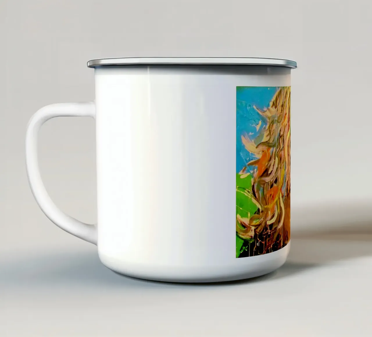 Gesund & Glücklich tazza in smalto da Happy 😃 Art 🎨 by Christine Schnoell