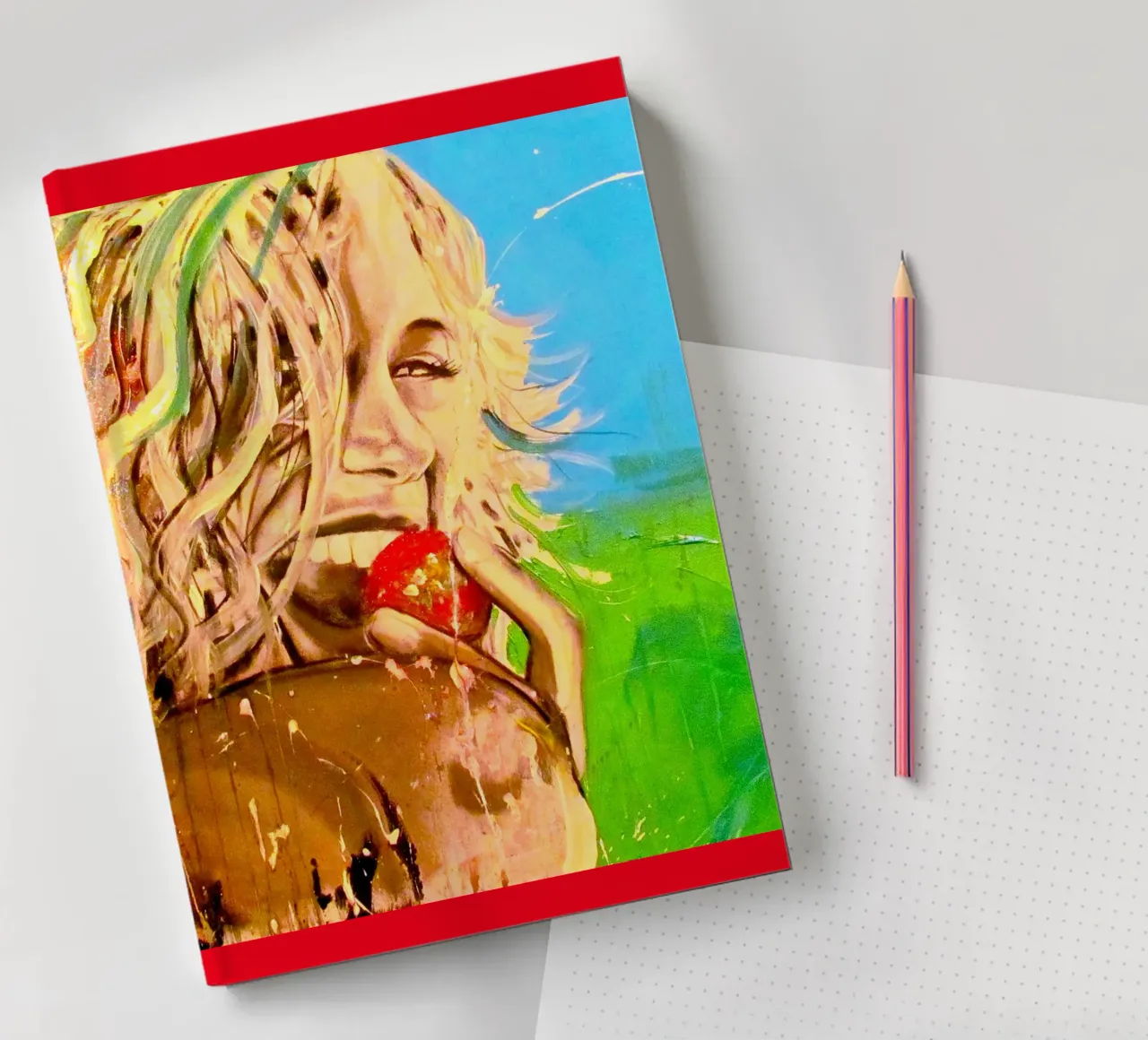Gesund & Glücklich notebook by Happy 😃 Art 🎨 by Christine Schnoell