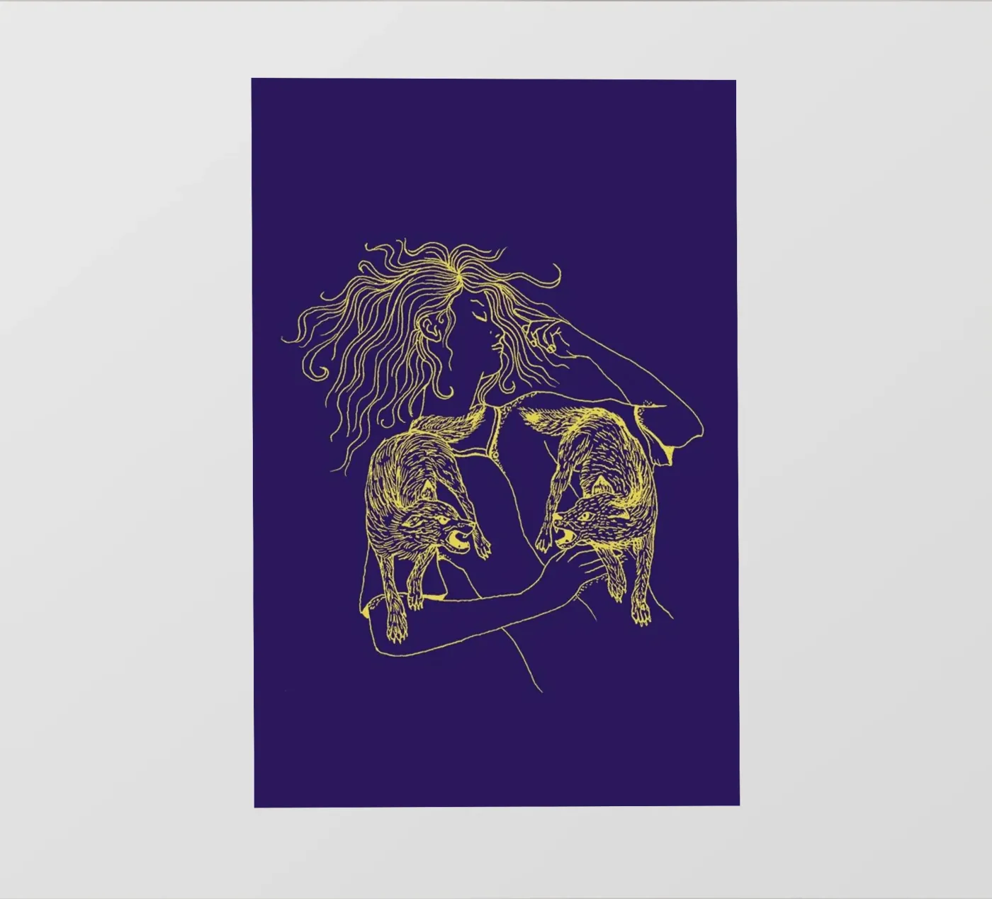 Wolves backlit folie van Daniela Roessler