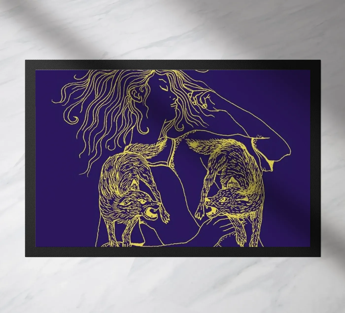 Wolves Fußmatte von Daniela Roessler