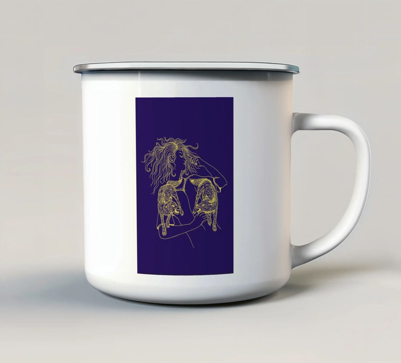Wolves tazza in smalto da Daniela Roessler