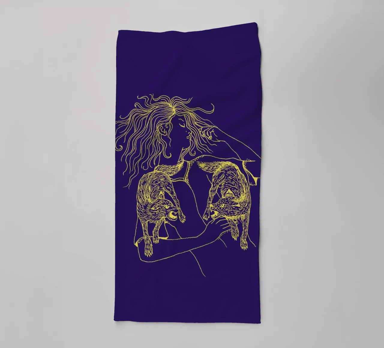 Wolves badhanddoek van Daniela Roessler