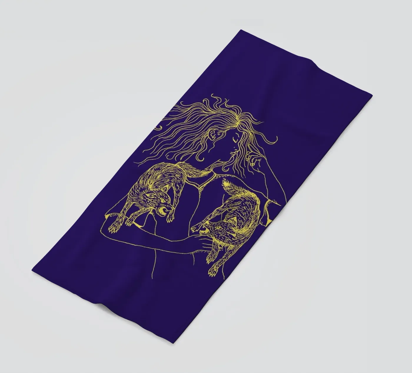 Wolves strandhanddoek van Daniela Roessler
