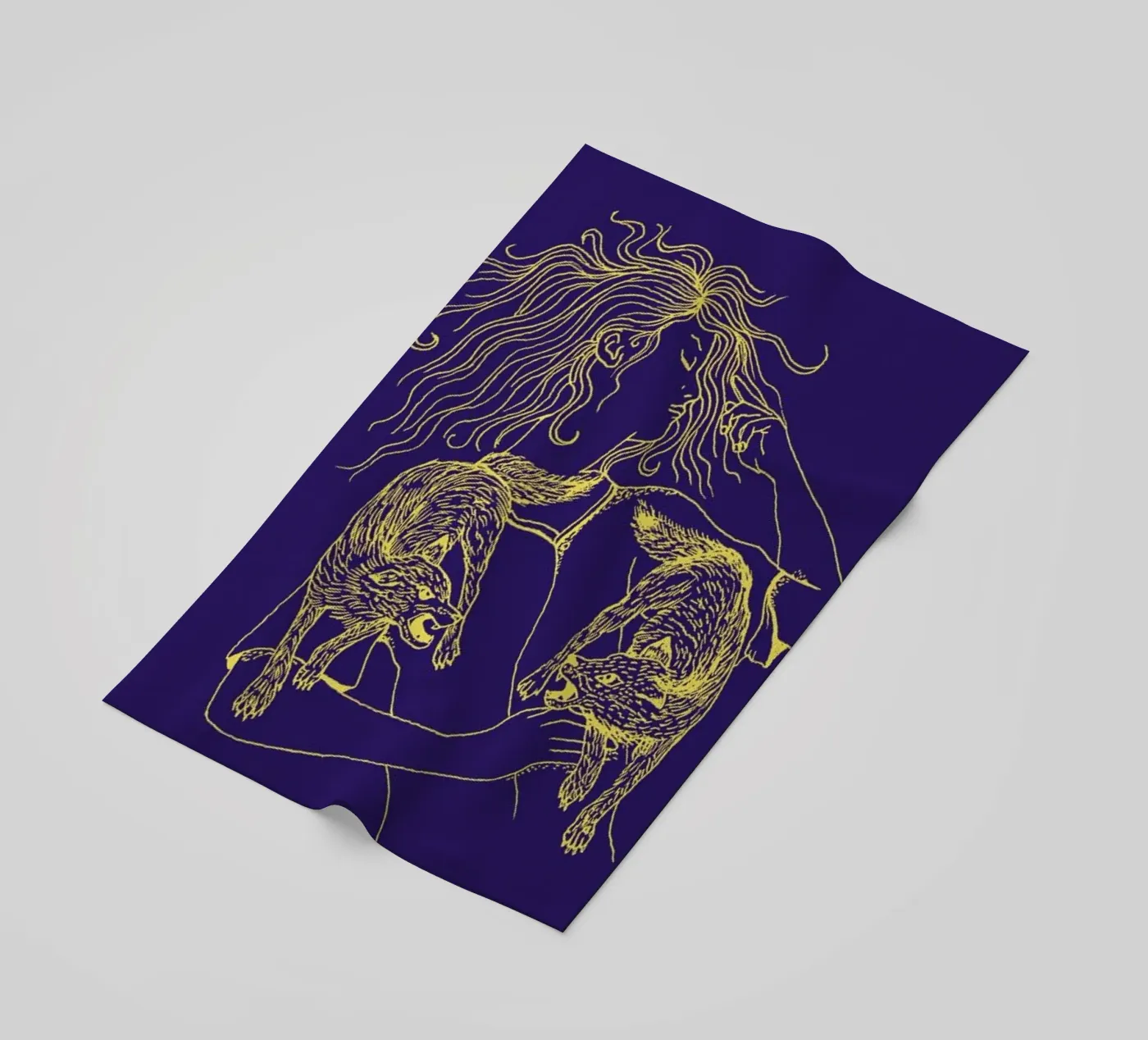 Wolves strandhanddoek van Daniela Roessler
