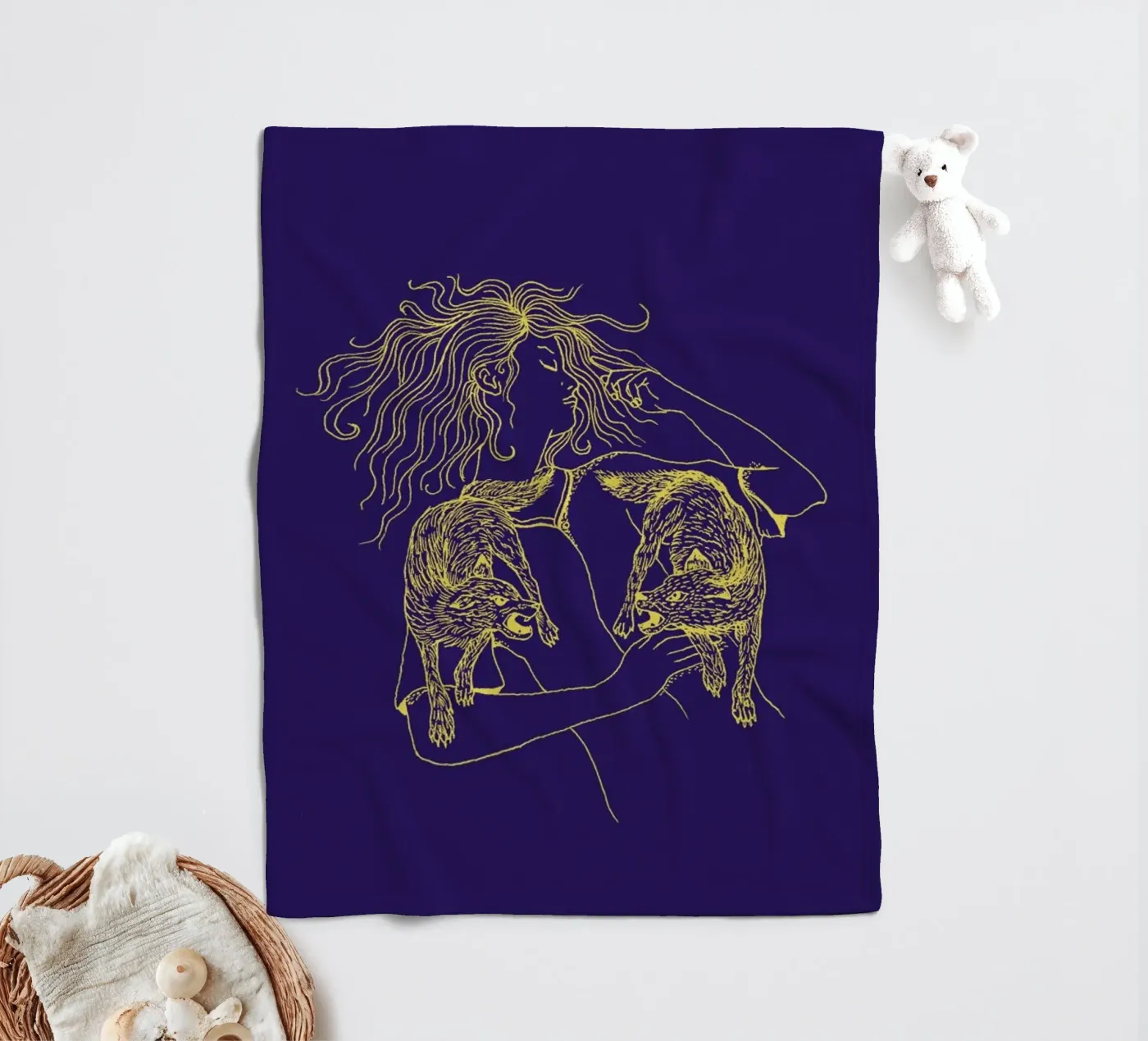 Wolves Fleecedecke von Daniela Roessler