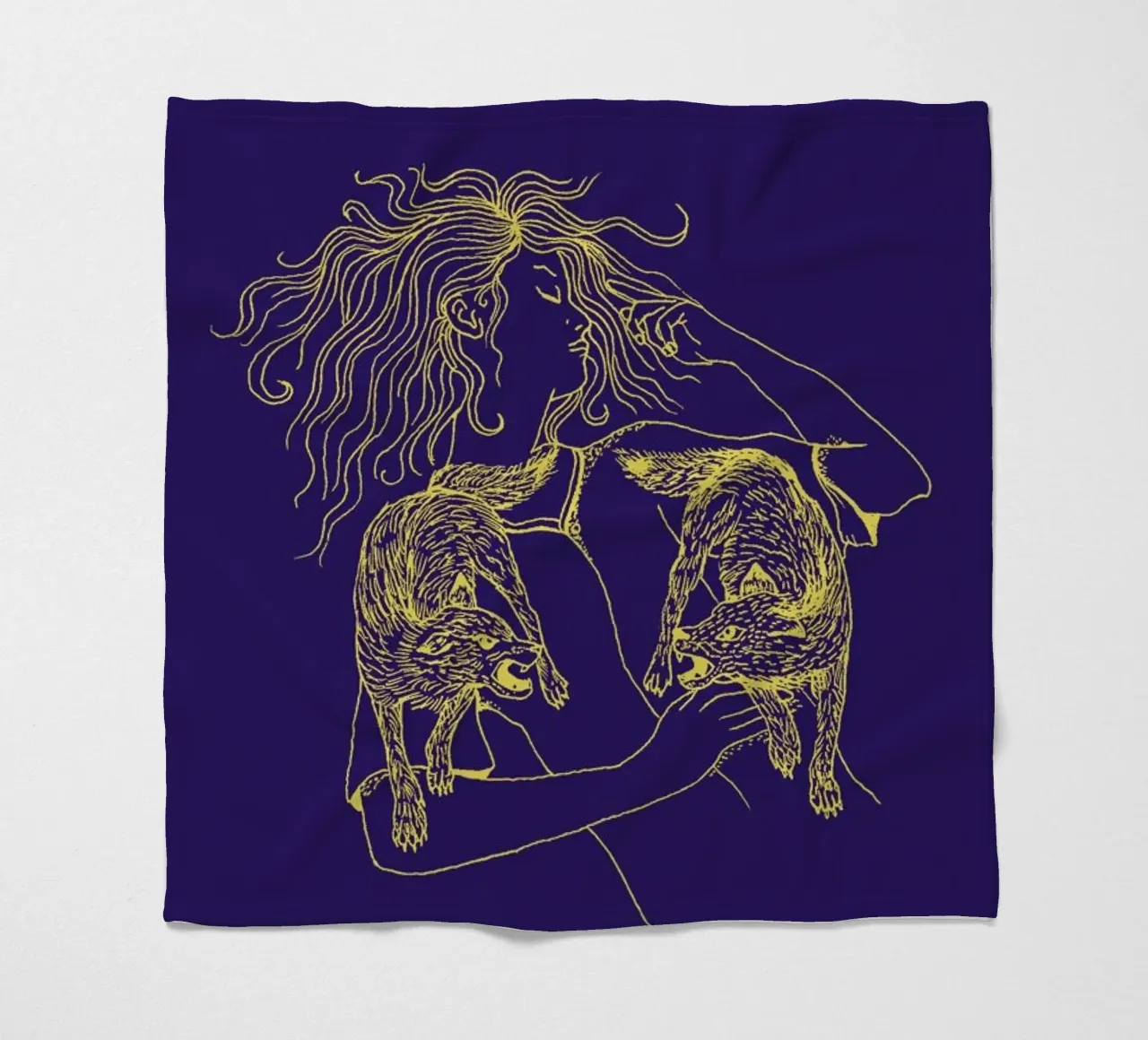 Wolves fleecedeken van Daniela Roessler