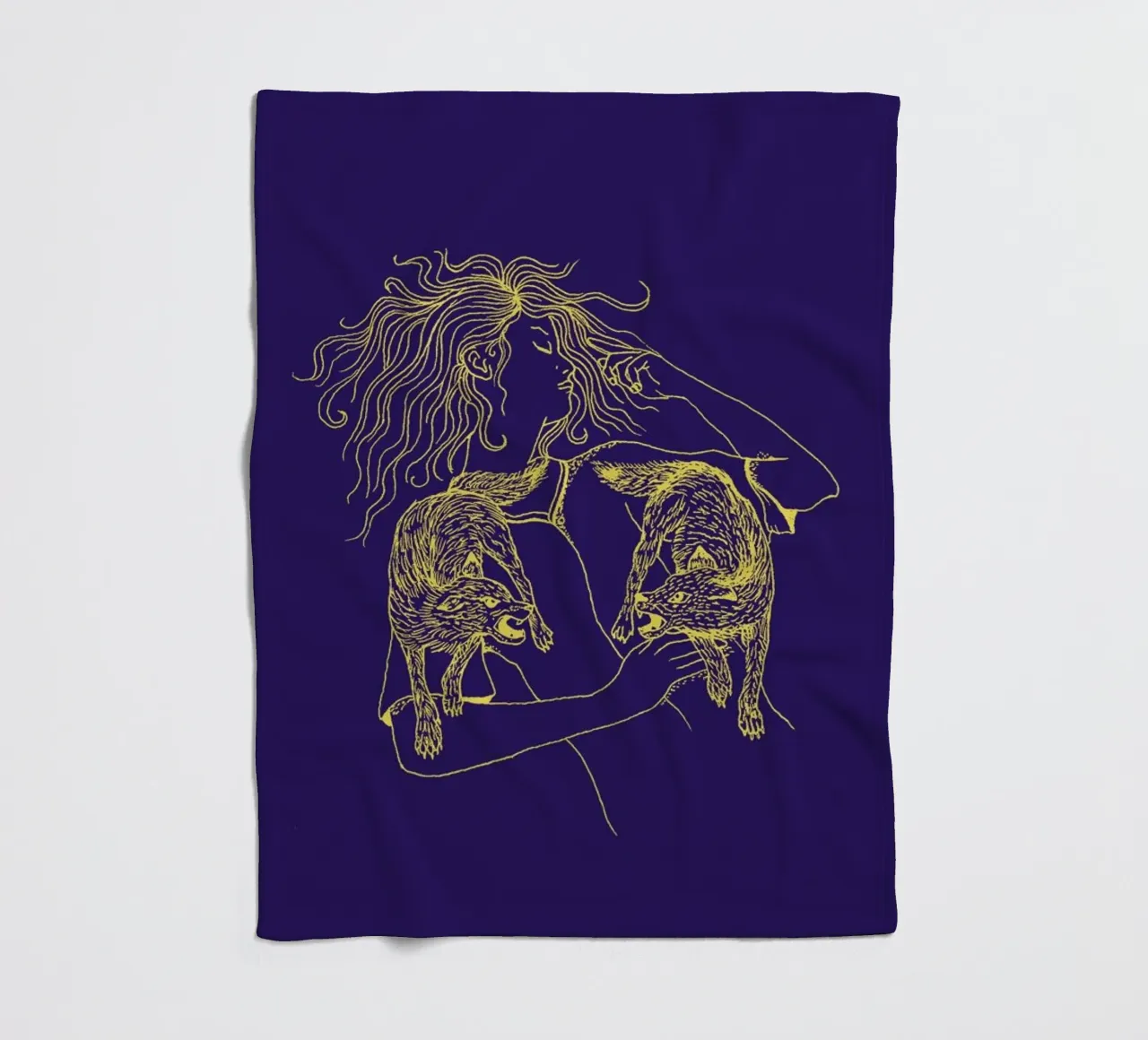 Wolves fleecedeken van Daniela Roessler