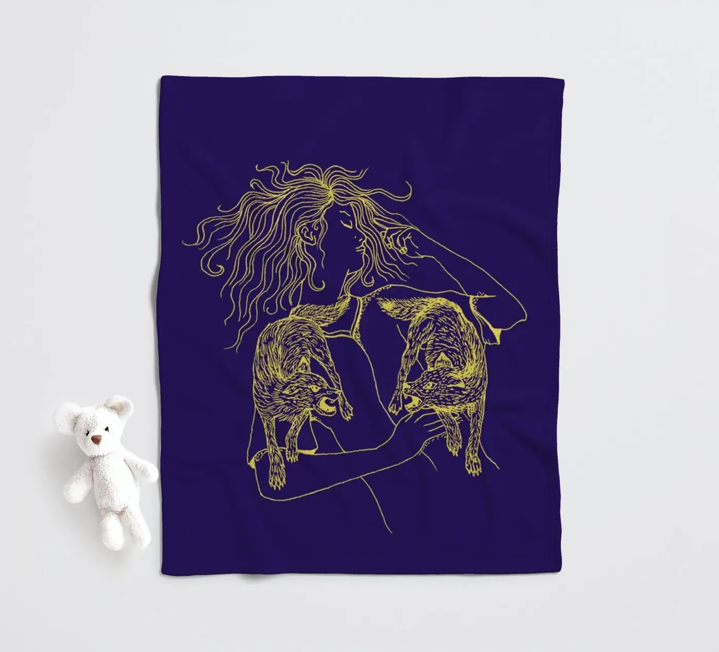 Wolves Fleecedecke von Daniela Roessler