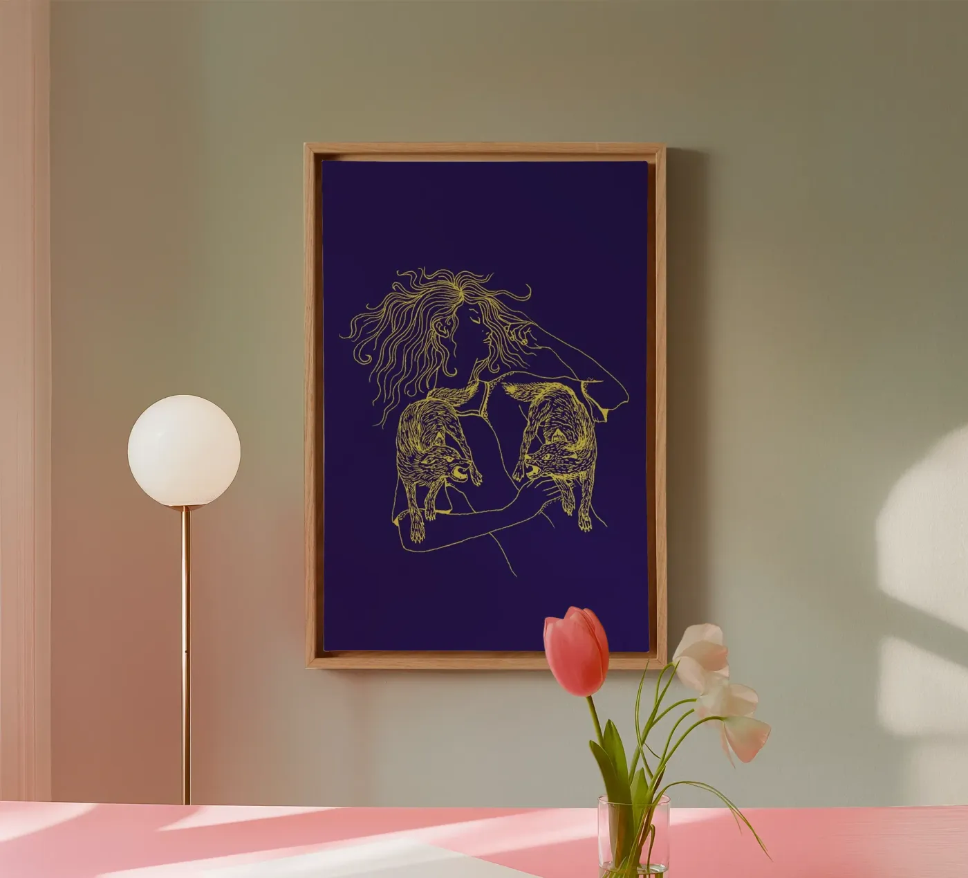 Wolves canvas van Daniela Roessler